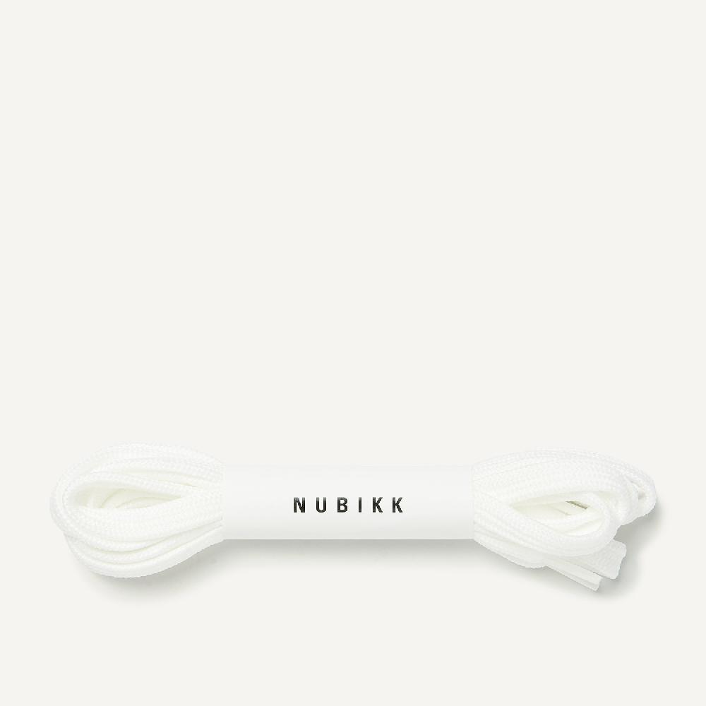nubikk Witte Veters Platte Witte Nylon Veters voor Heren