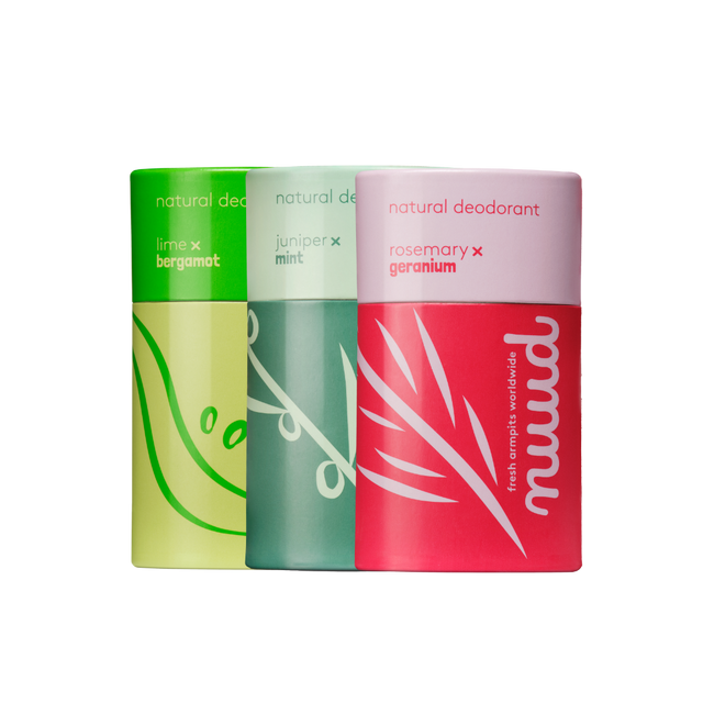 nuud care Limoen x Bergamot & Rozemarijn x Geranium & Jeneverbes x Munt