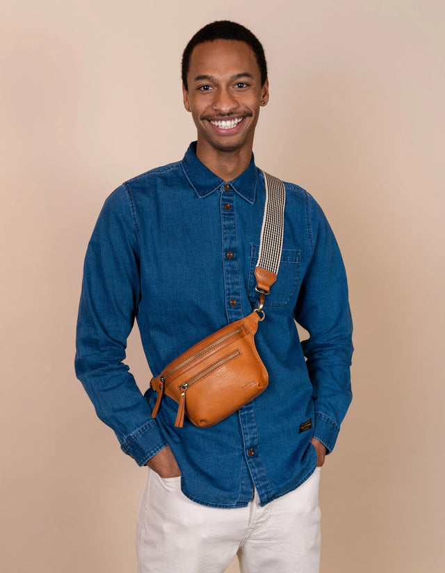 O My Bag Bum Bag Checkered Webbing Strap