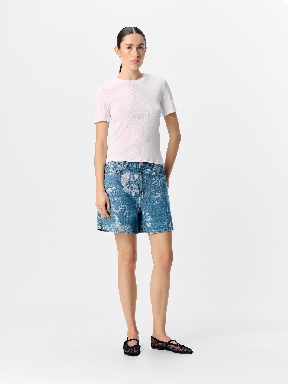 Object Petite BEDRUKT DENIM SHORT