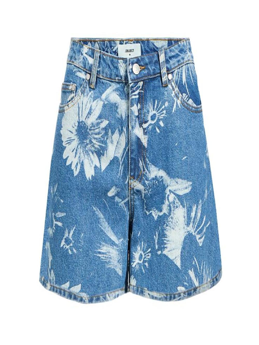 object petite BEDRUKT DENIM SHORT