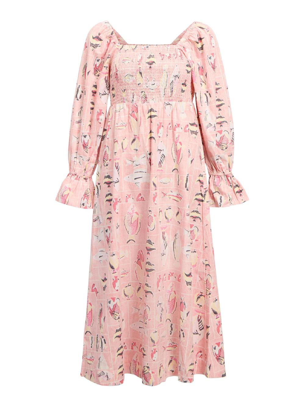 object petite BEDRUKT MAXI JURK