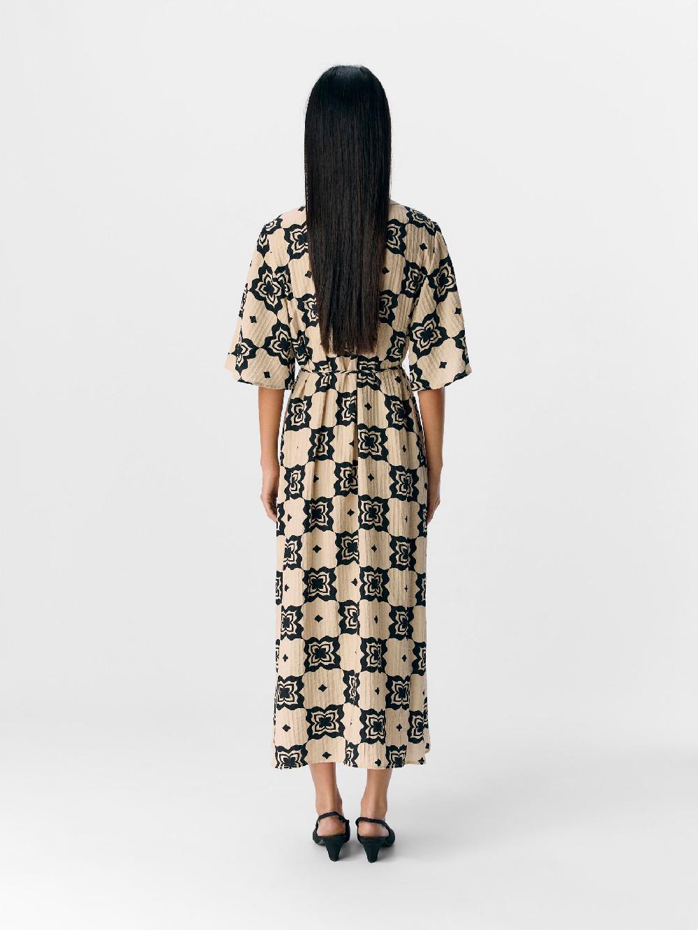 Object Petite BEDRUKT MIDI JURK