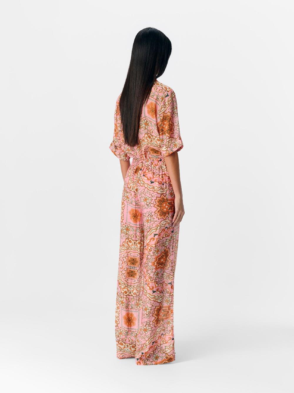 Object Petite BEDRUKT WIDE LEG BROEK