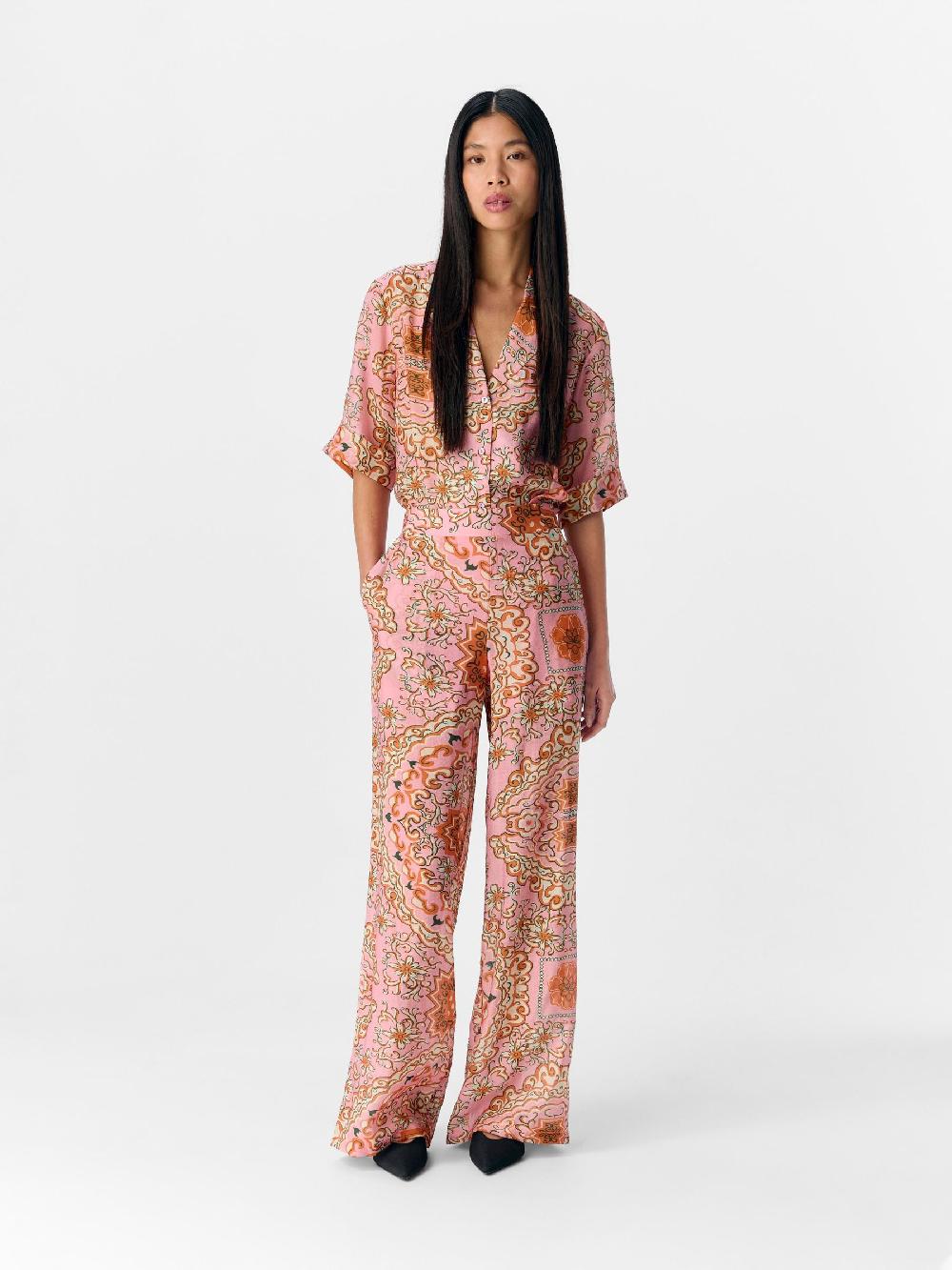 Object Petite BEDRUKT WIDE LEG BROEK