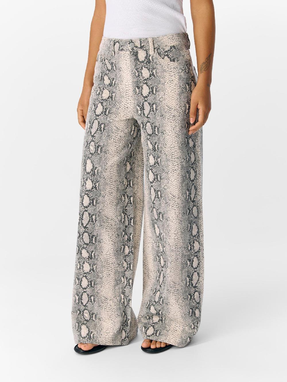 Object Petite BEDRUKT WIDE LEG JEANS