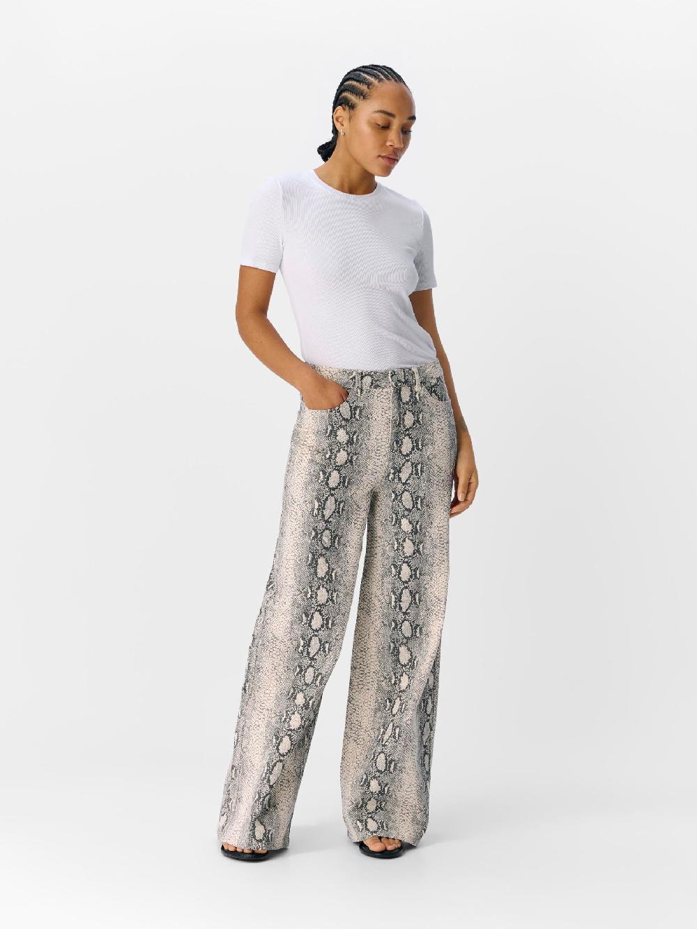 Object Petite BEDRUKT WIDE LEG JEANS