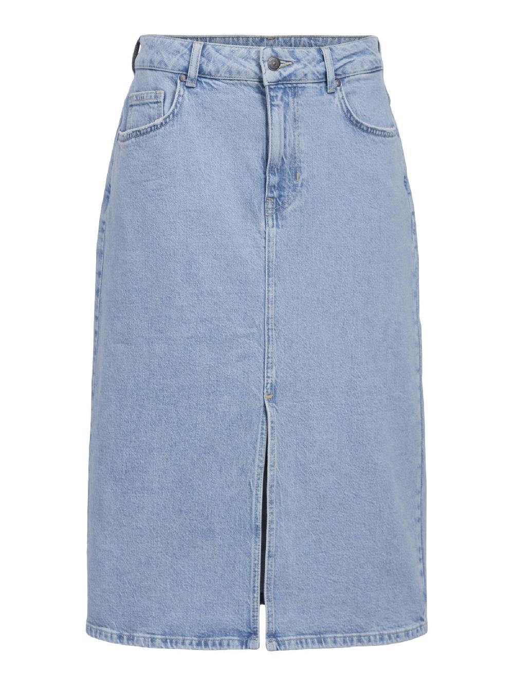 object petite DENIM MIDDELLANGE ROK