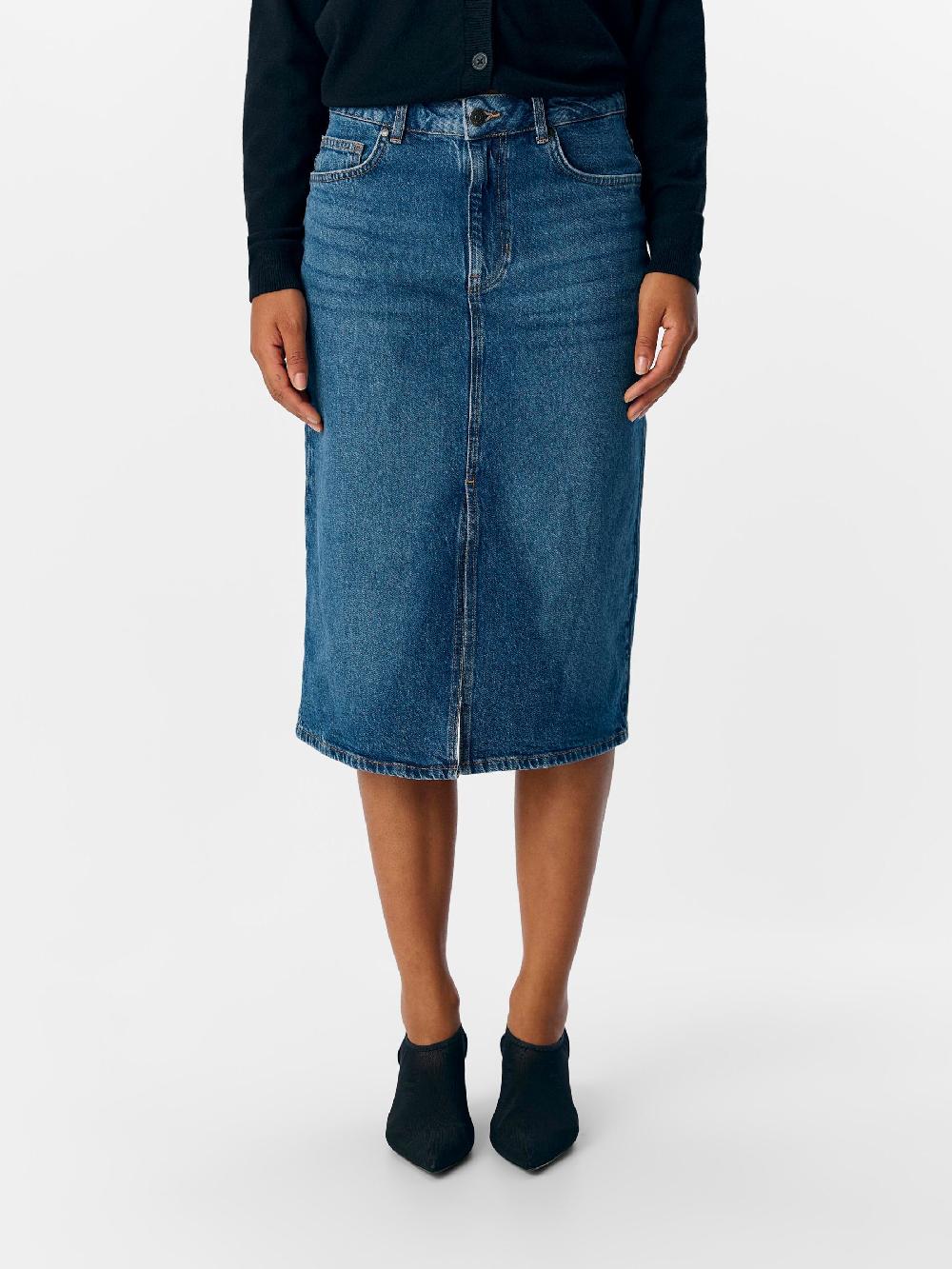 Object Petite DENIM MIDDELLANGE ROK