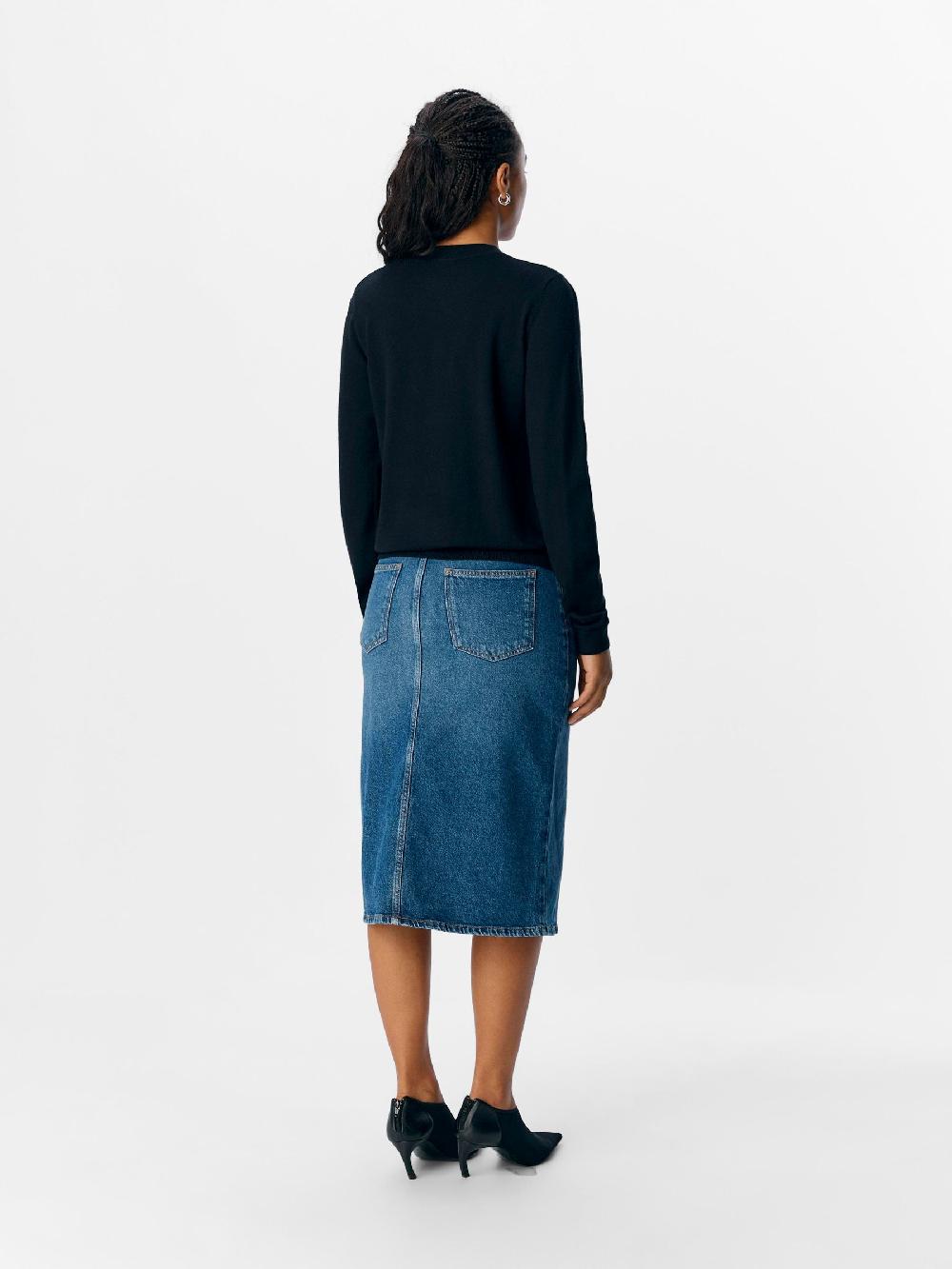 Object Petite DENIM MIDDELLANGE ROK