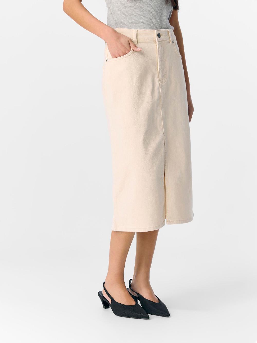 Object Petite DENIM MIDDELLANGE ROK