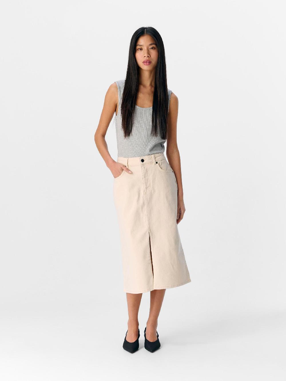 Object Petite DENIM MIDDELLANGE ROK