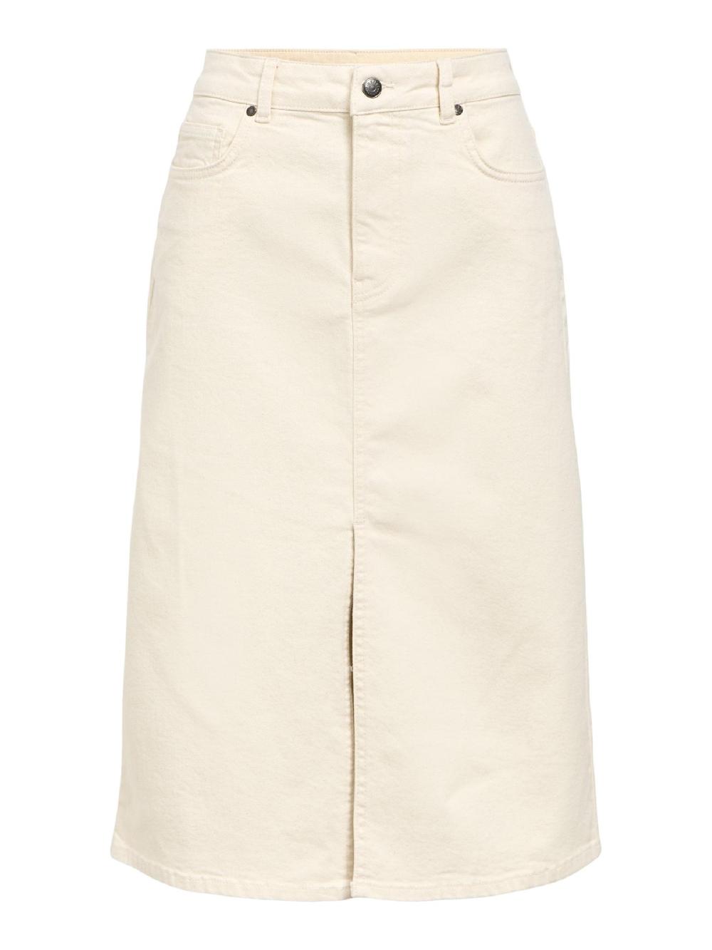 object petite DENIM MIDDELLANGE ROK