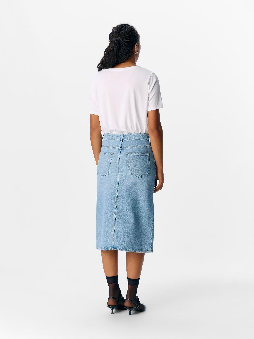 Object Petite DENIM MIDDELLANGE ROK