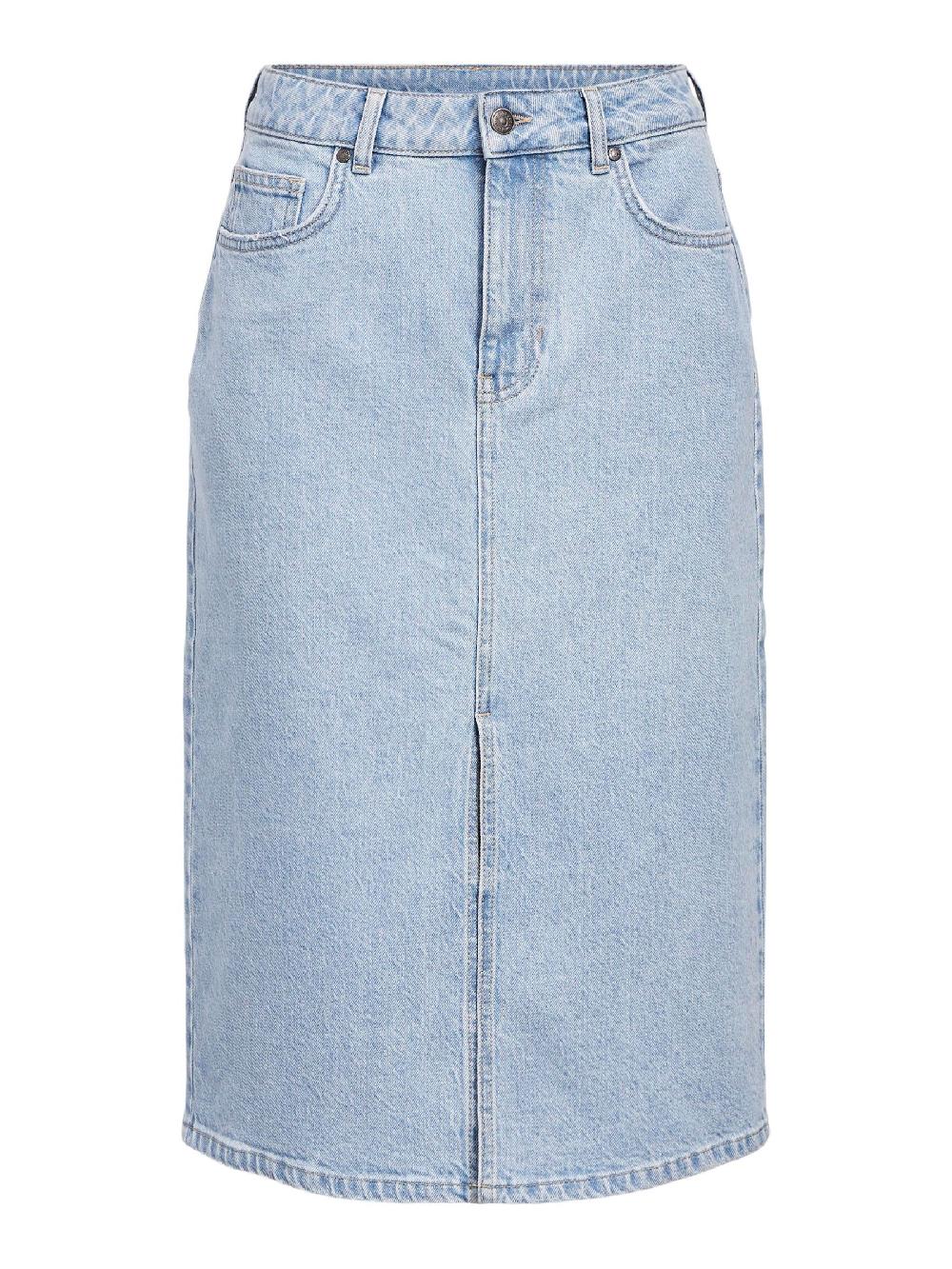 object petite DENIM MIDDELLANGE ROK