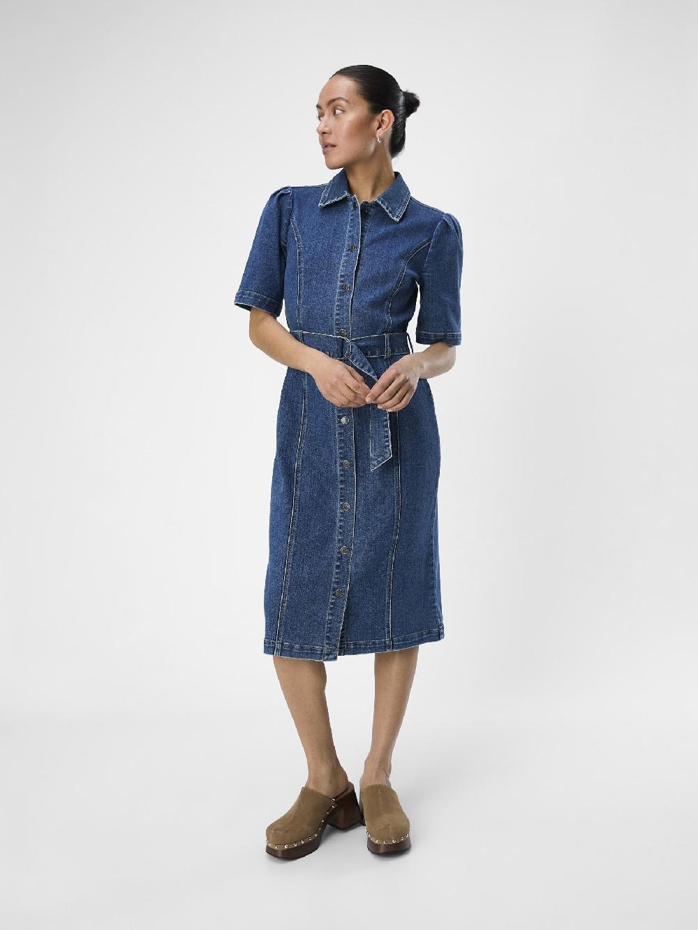 Object Petite DENIM MIDI JURK