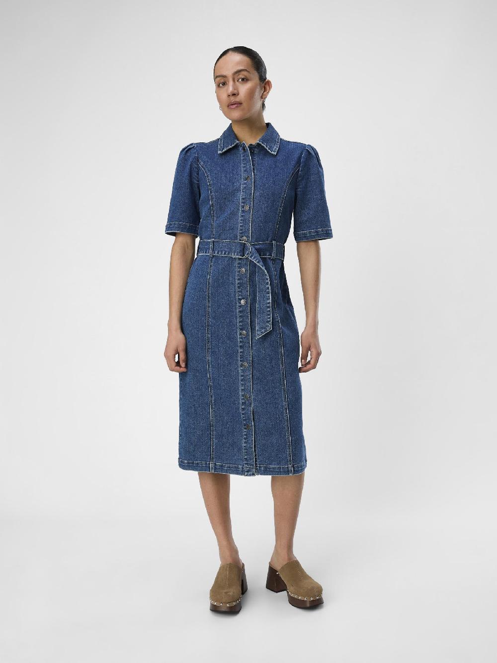 Object Petite DENIM MIDI JURK