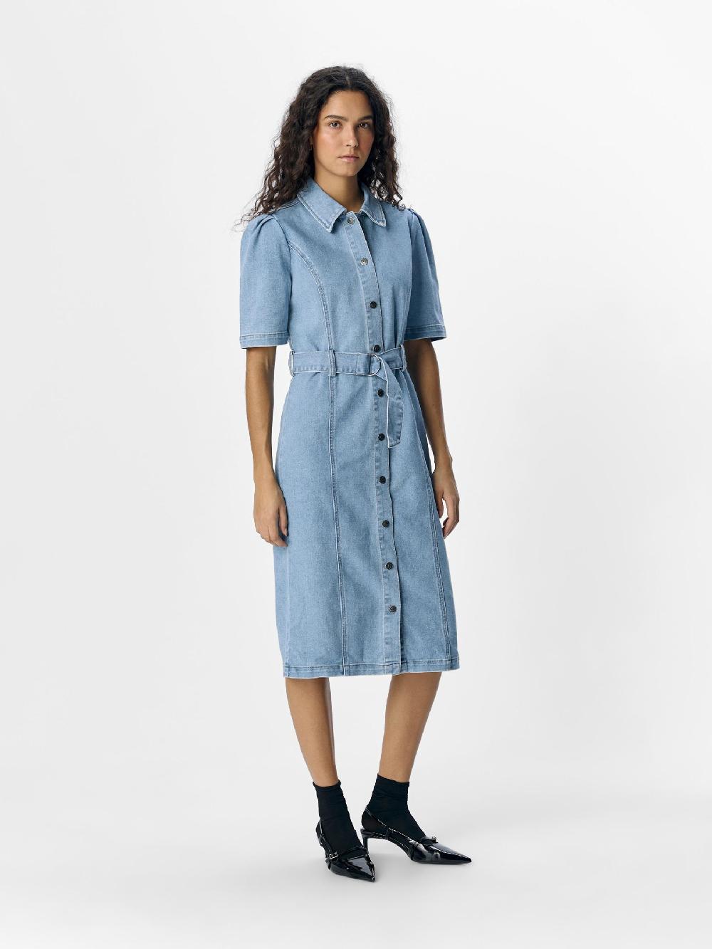 Object Petite DENIM MIDI JURK