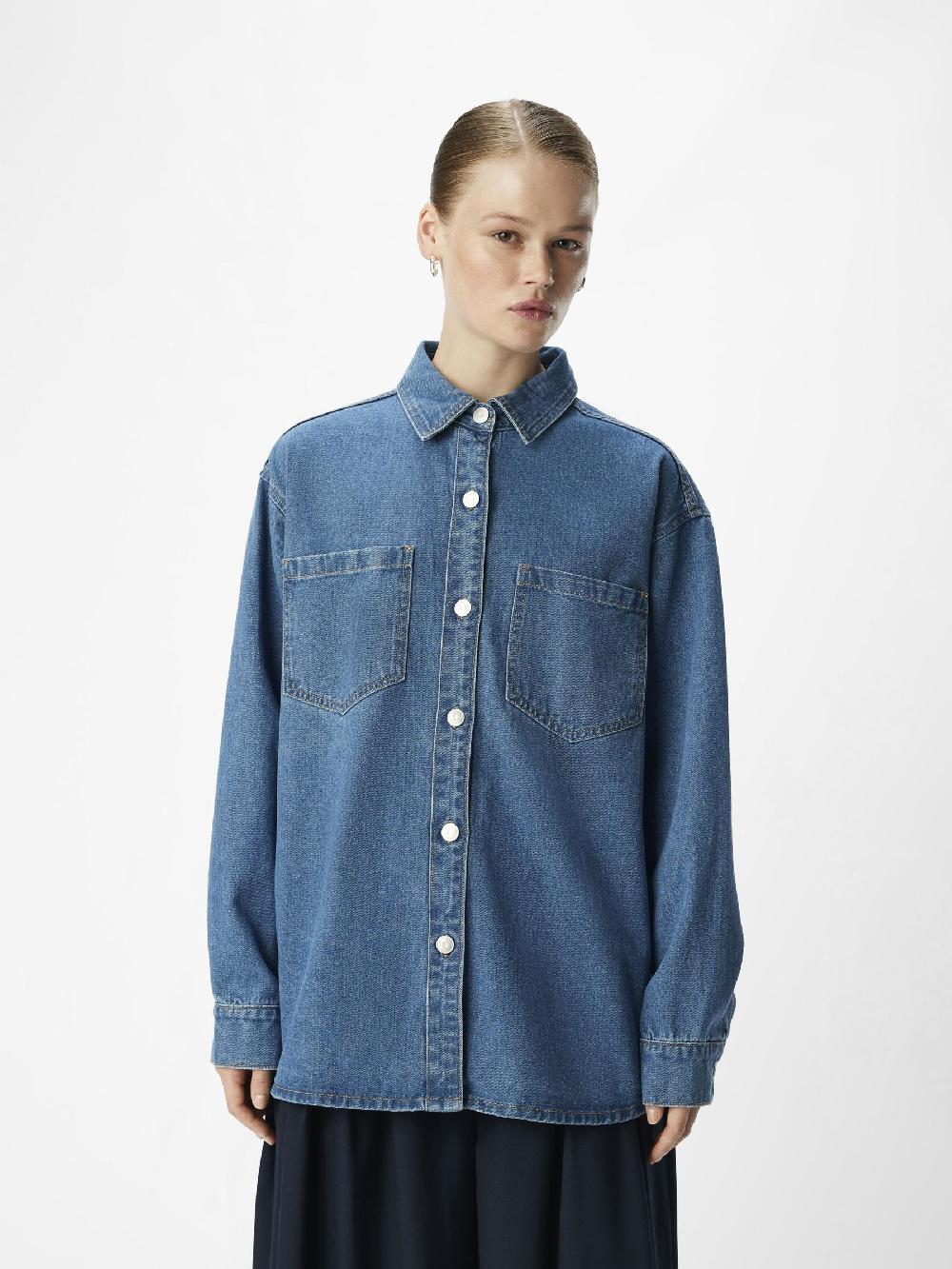Object Petite DENIM OVERHEMD