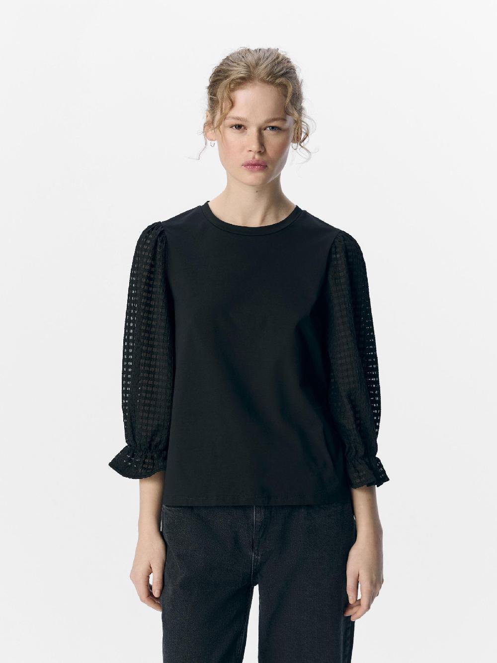 Object Petite DRIEKWARTMOUWEN TOP