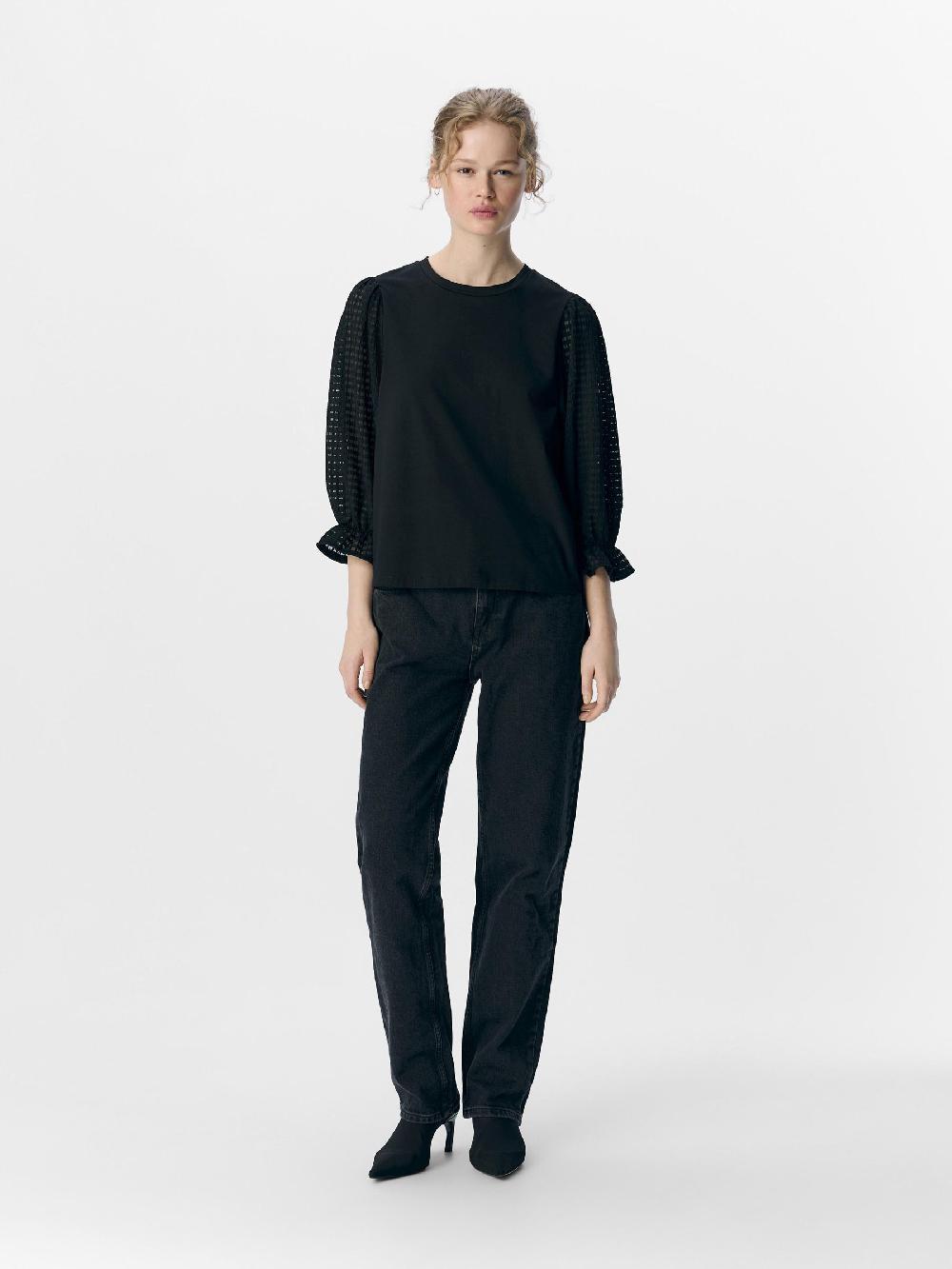 Object Petite DRIEKWARTMOUWEN TOP