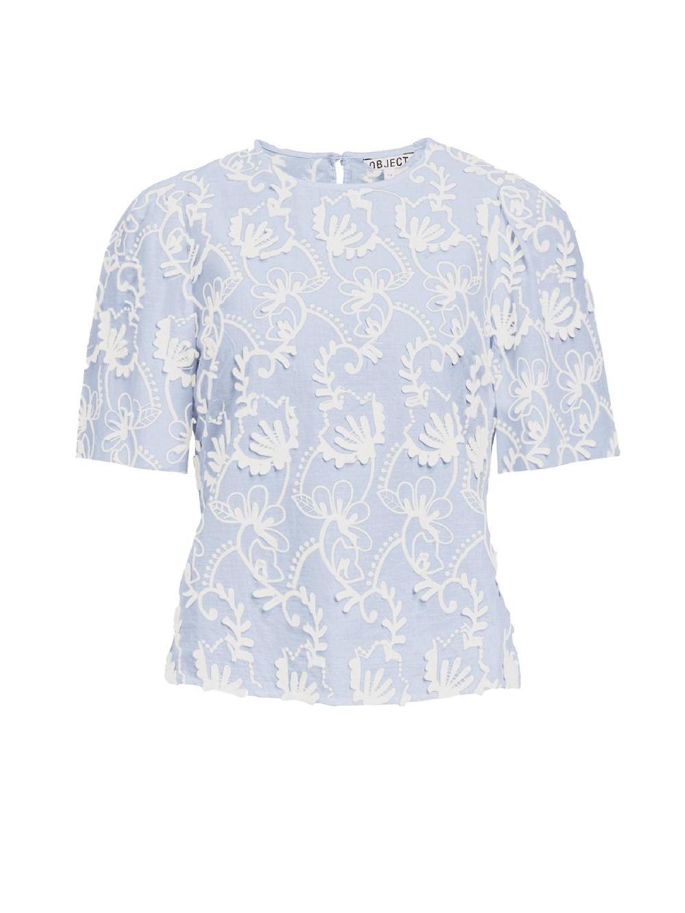 object petite GEBORDUURD BLOUSE