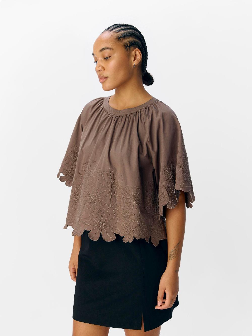 Object Petite GEBORDUURD CROP TOP