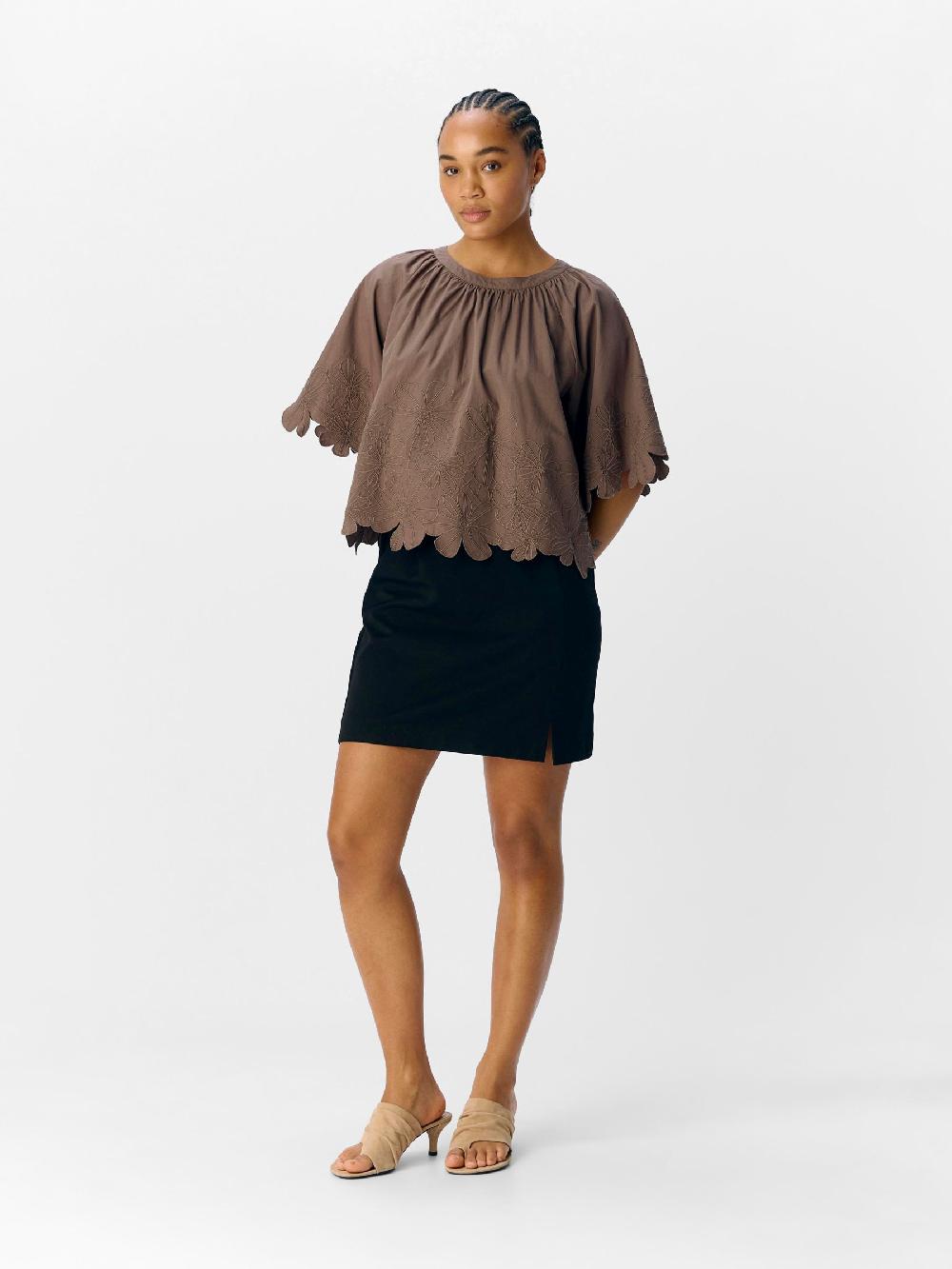 Object Petite GEBORDUURD CROP TOP