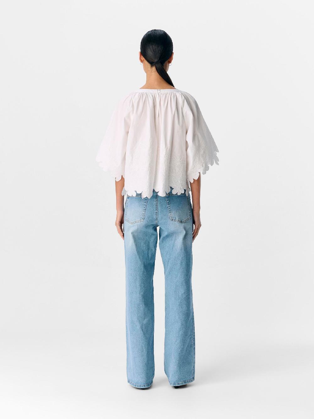 Object Petite GEBORDUURD CROP TOP