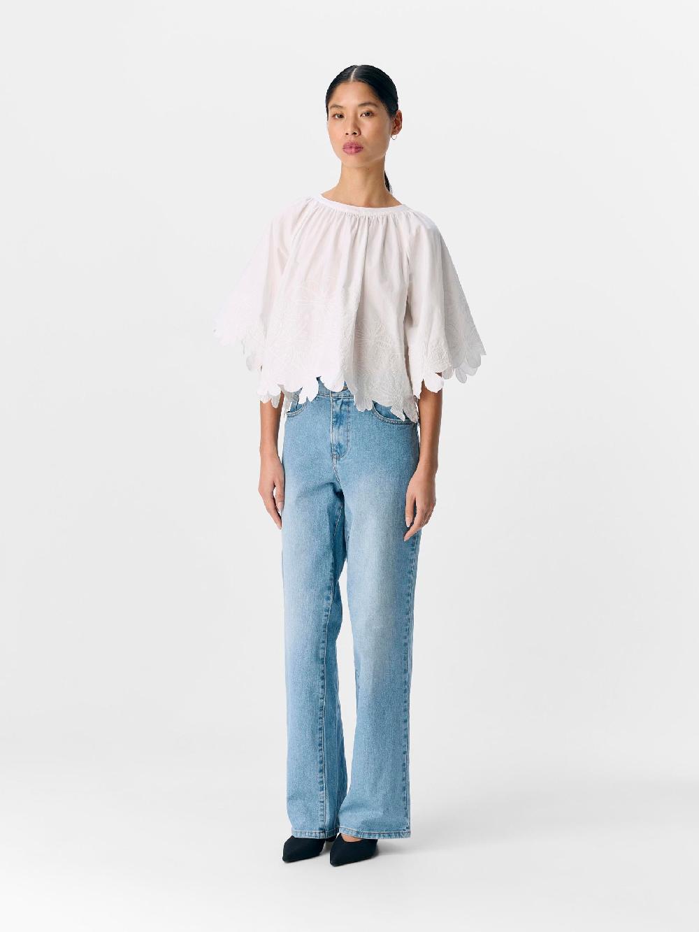 Object Petite GEBORDUURD CROP TOP