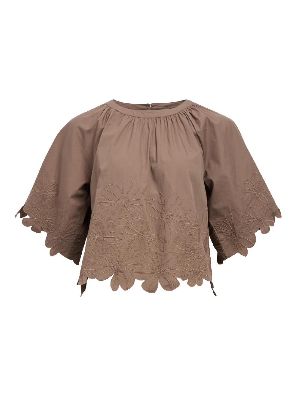 object petite GEBORDUURD CROP TOP