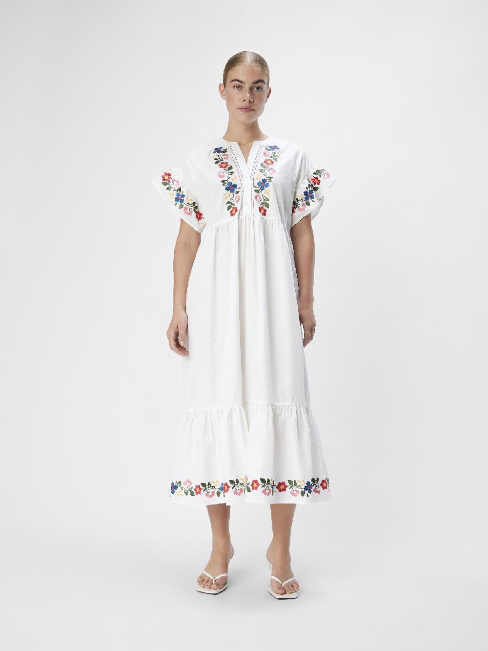 Object Petite GEBORDUURD MAXI JURK