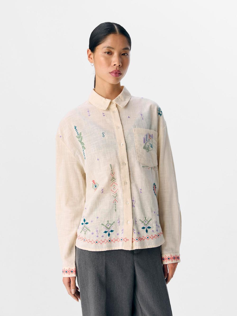 Object Petite GEBORDUURD OVERHEMD