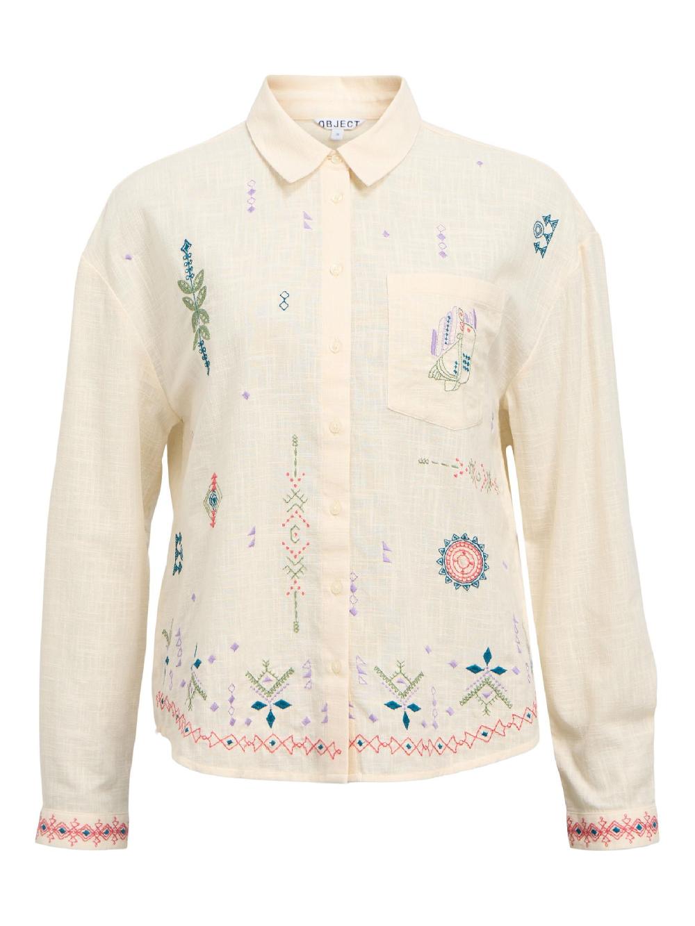 object petite GEBORDUURD OVERHEMD