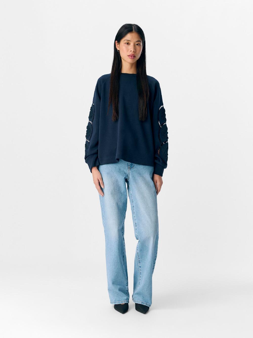 Object Petite GEBORDUURD SWEATSHIRT