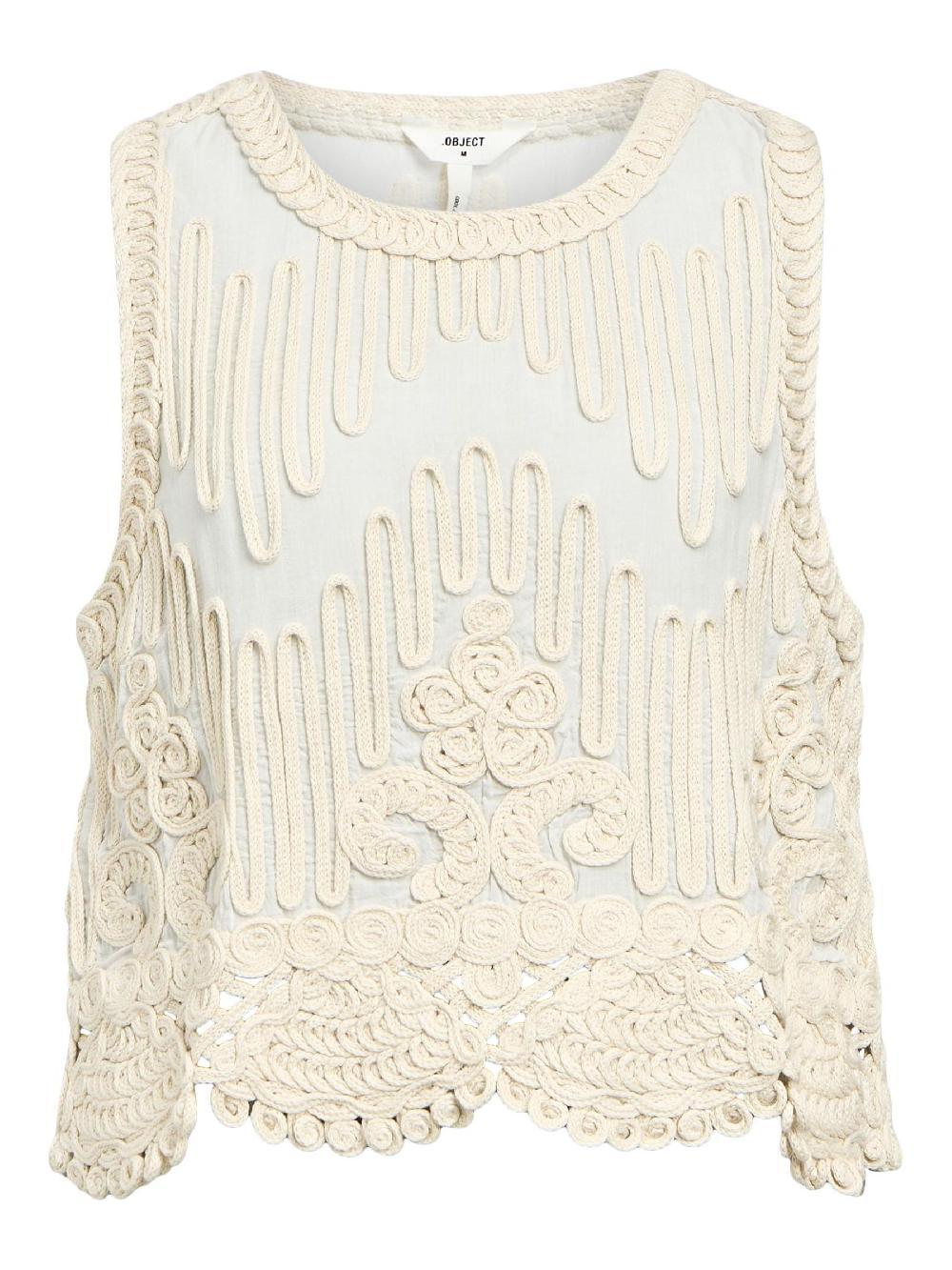 object petite GEBORDUURD TOP