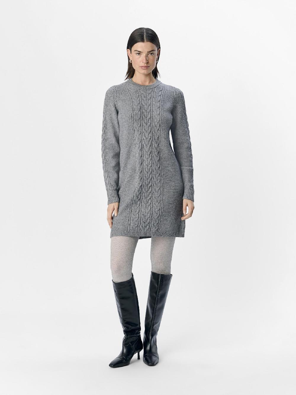 Object Petite GEBREIDE KABELS MINI JURK