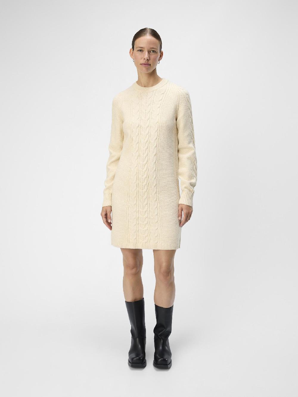 Object Petite GEBREIDE KABELS MINI JURK