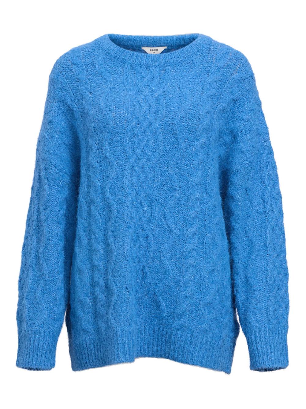 object petite GEBREIDE KABELS TRUI