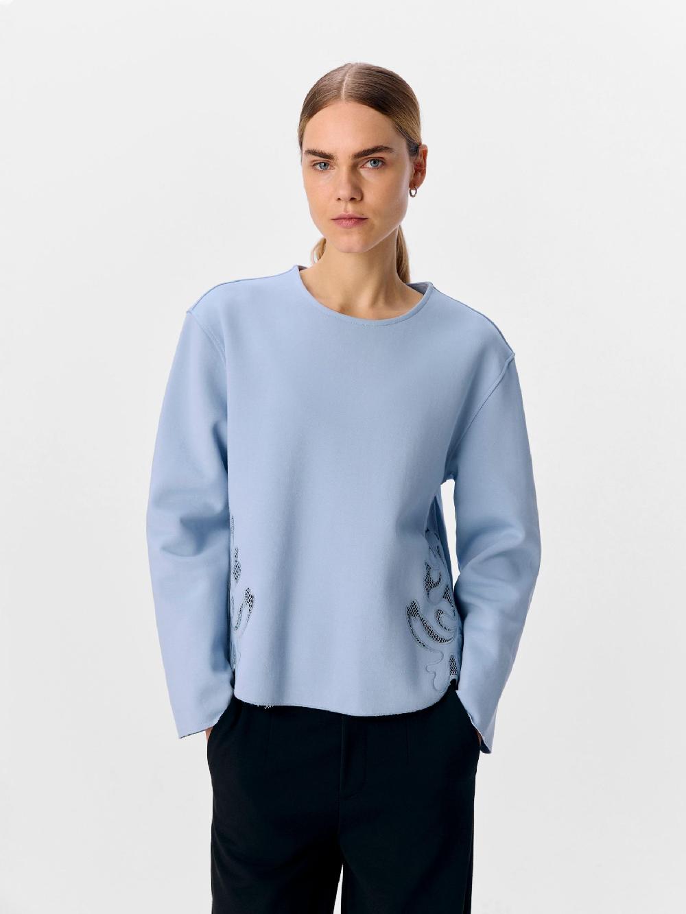 Object Petite GEDETAILLEERD TOP MET LANGE MOUWEN