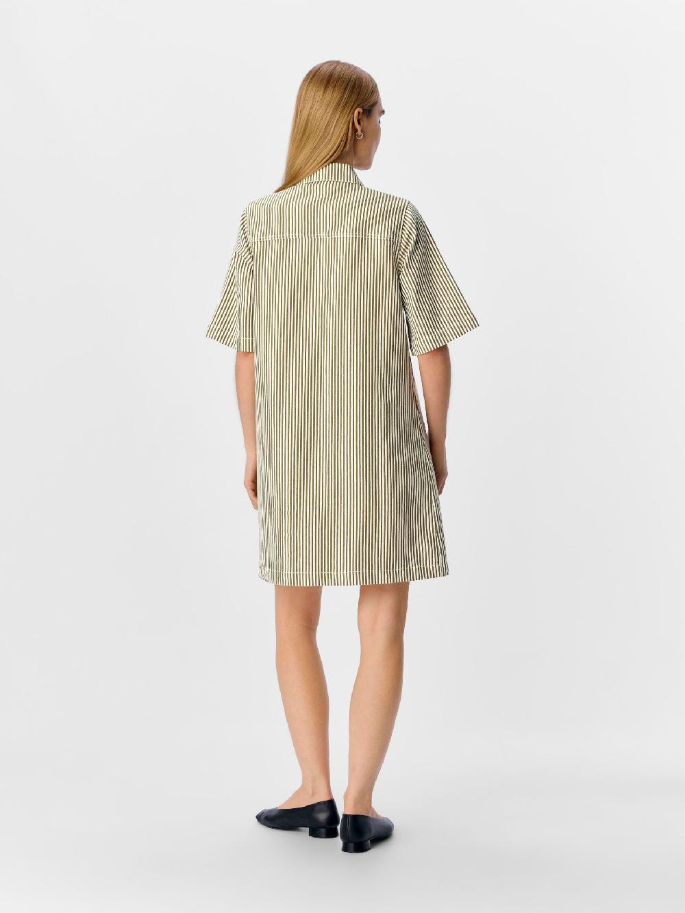 Object Petite GESTREEPT DENIM JURK