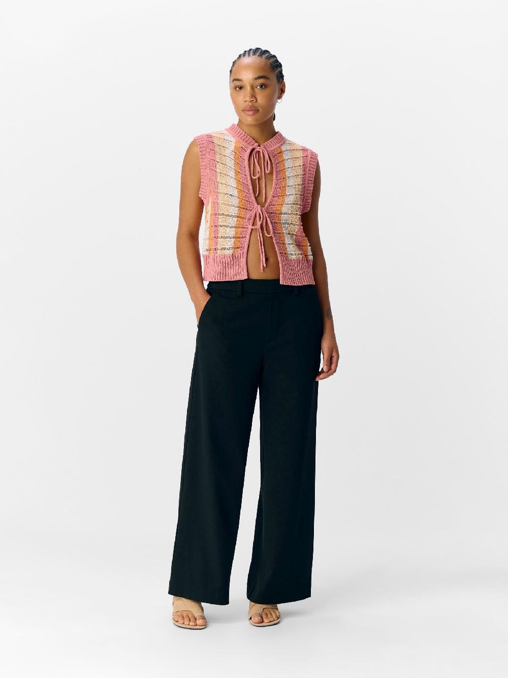 Object Petite GESTREEPT GEBREIDE TOP