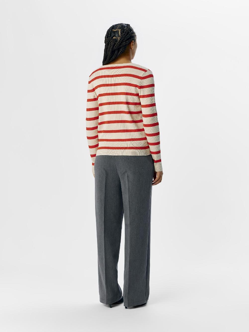 Object Petite GESTREEPT GEBREIDE TOP