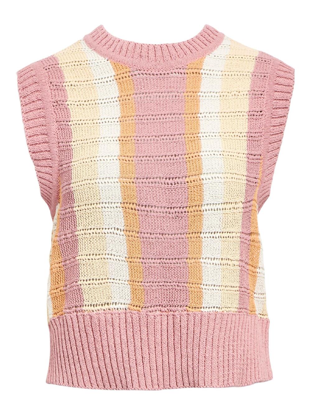 object petite GESTREEPT GEBREIDE TOP