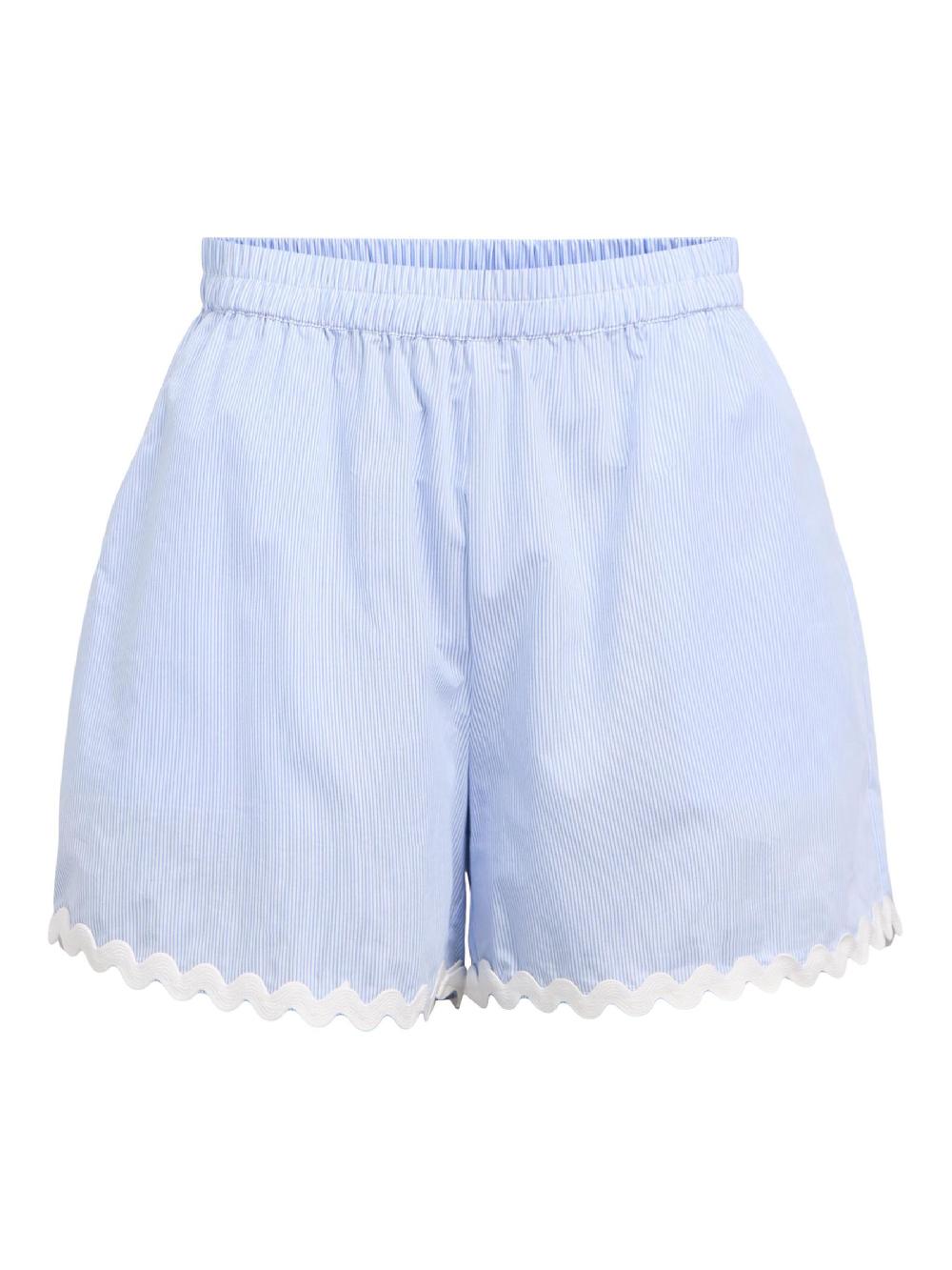 object petite GESTREEPT SHORTS