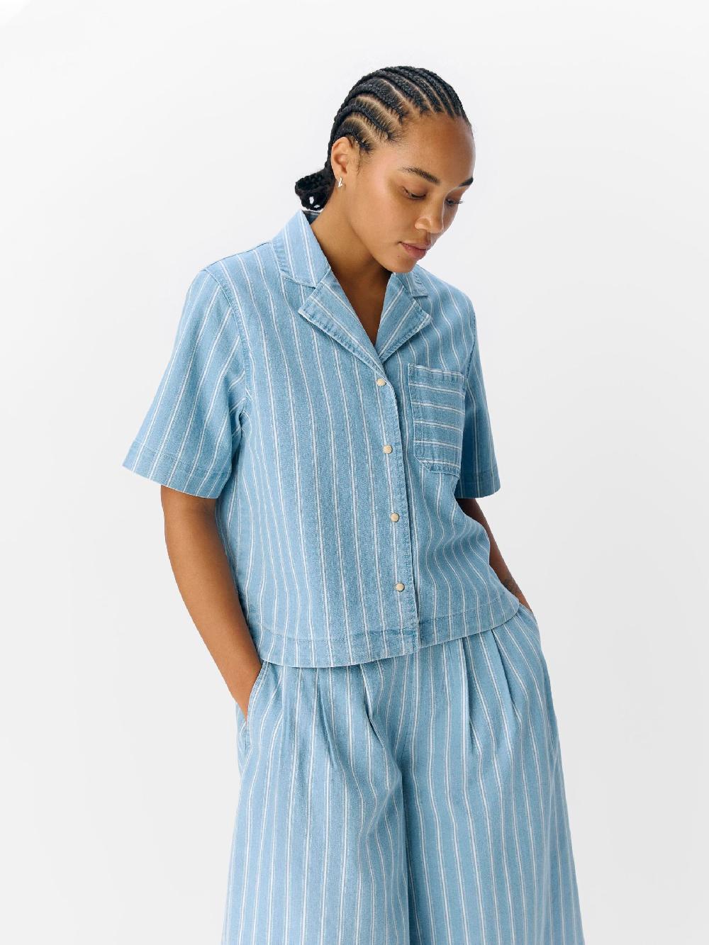 Object Petite GESTREEPT SPIJKERBLOUSE