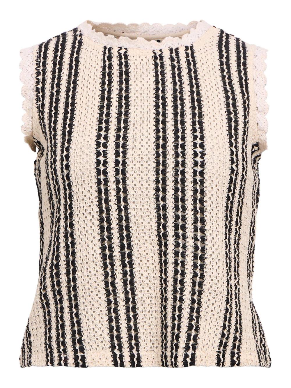 object petite GESTREEPT TOP