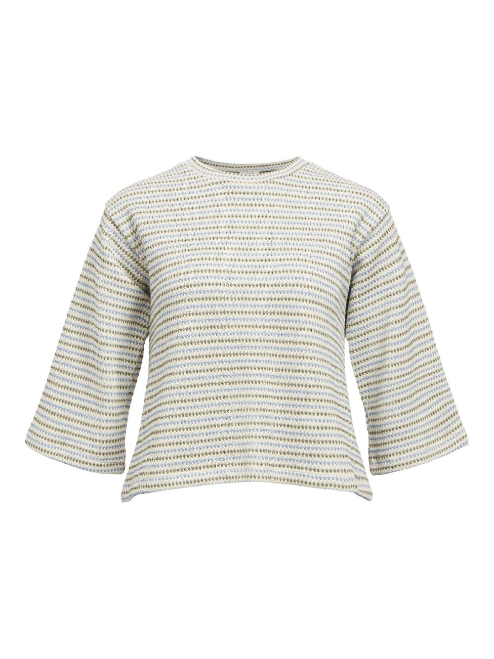 object petite GESTREEPT TOP