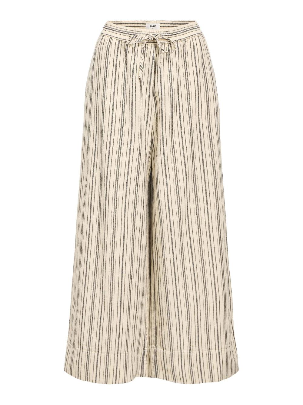 object petite GESTREEPT WIDE LEG BROEK