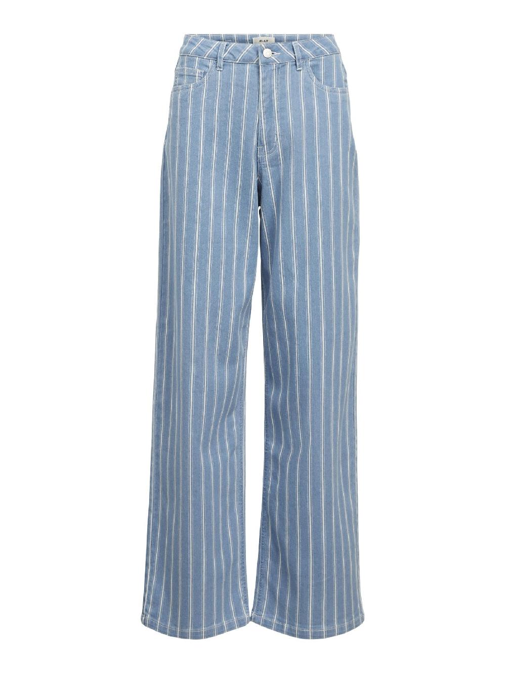 object petite GESTREEPT WIDE LEG JEANS